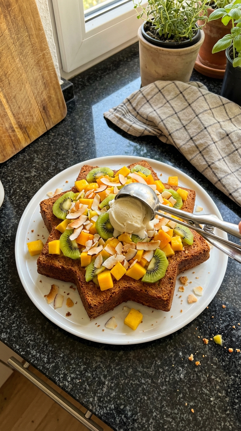 Tropischer Obstkuchen Fisch Sternzeichen