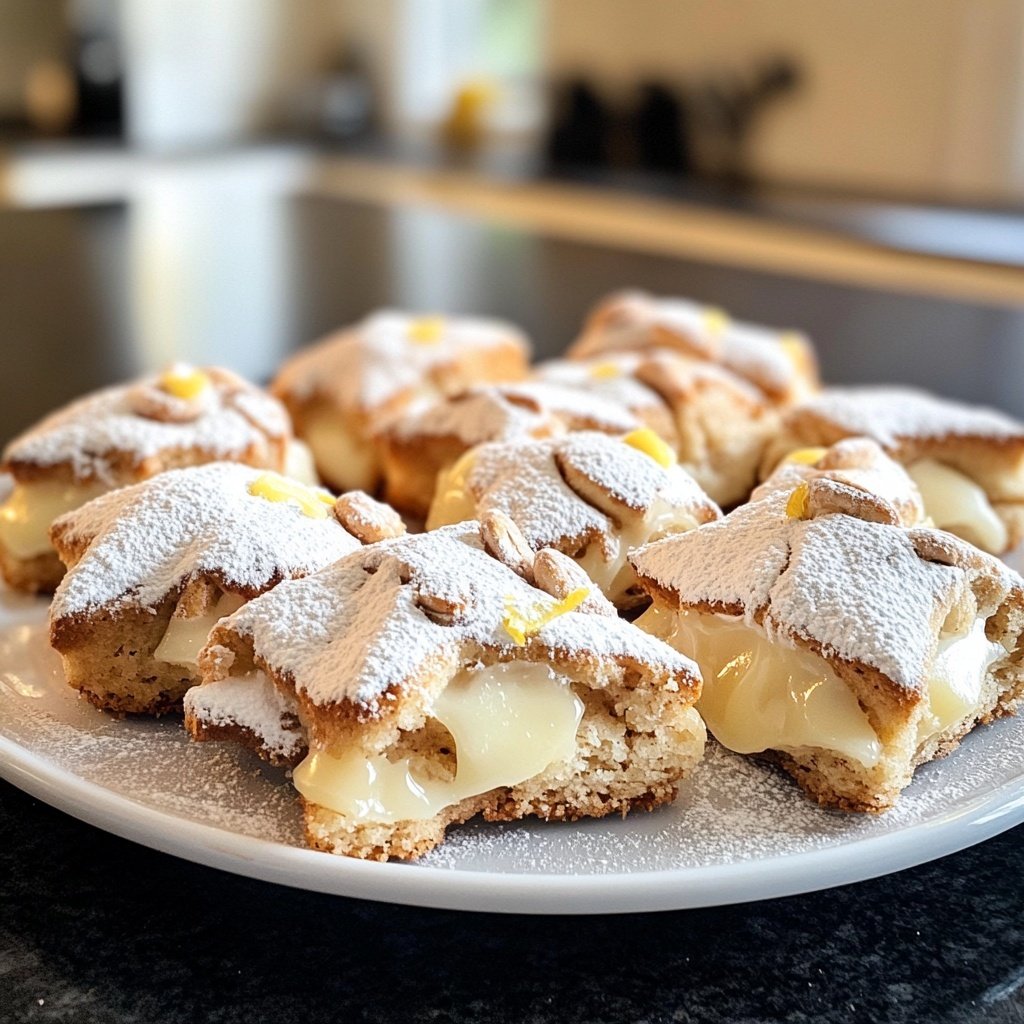 Zimtsterne mit Mandeln und Zitronenguss