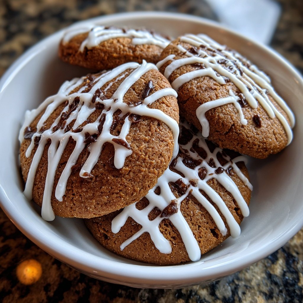 Lebkuchen Kekse mit Glasur Details