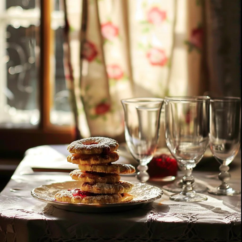Omas leckere Spitzbuben mit Himbeermarmelade