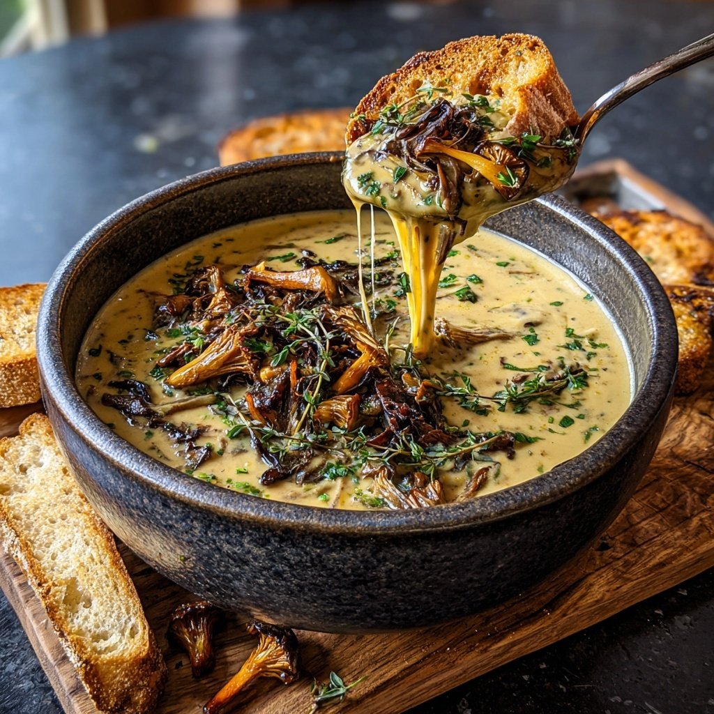 Feines Waldpilz Fondue