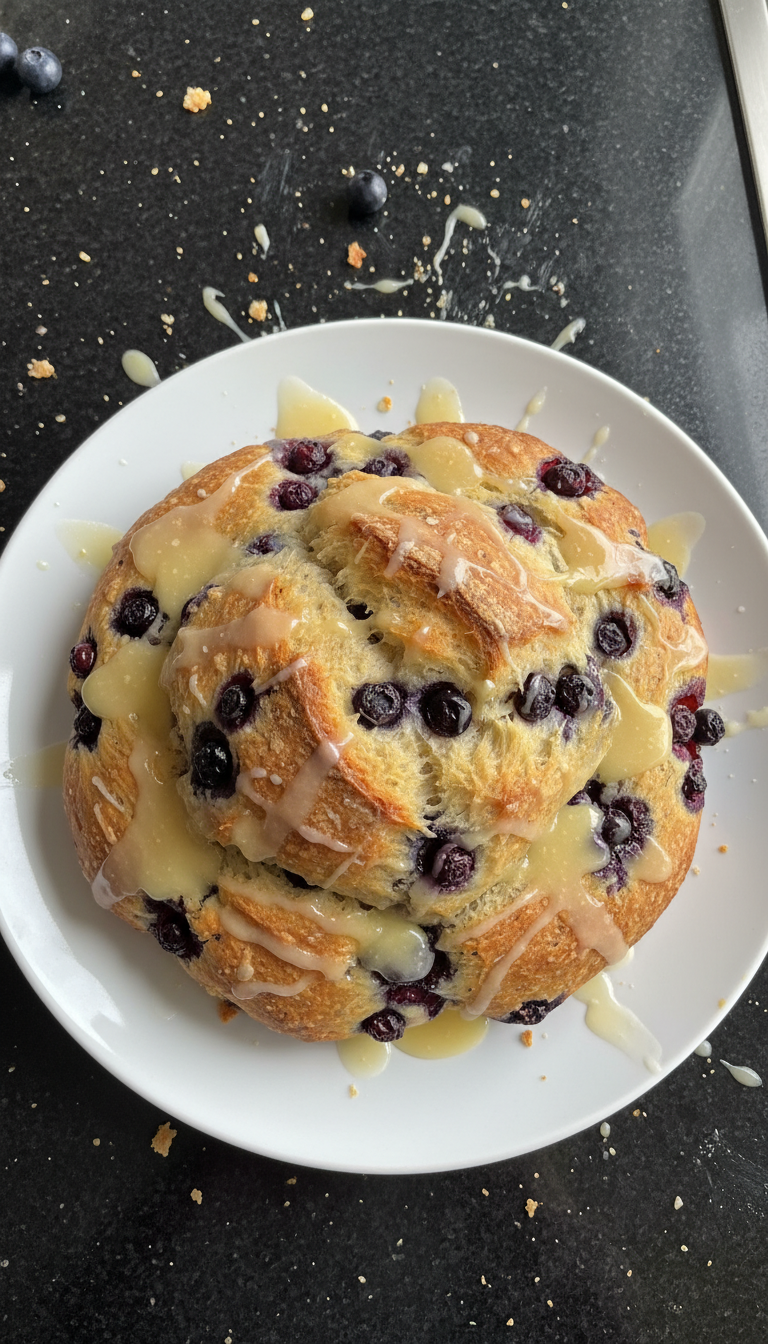 Warmer Heidelbeer Zitronen Sauerteig