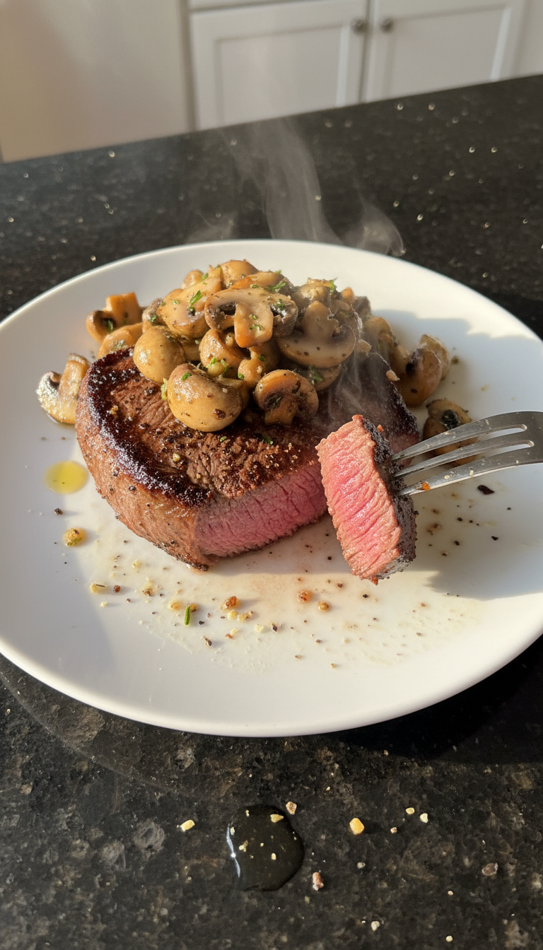 Filet Mignon mit Knoblauch Champignons​