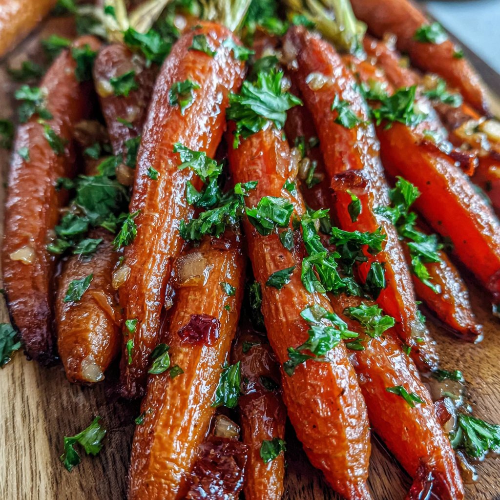 Honig Knoblauch glasierte Karotten