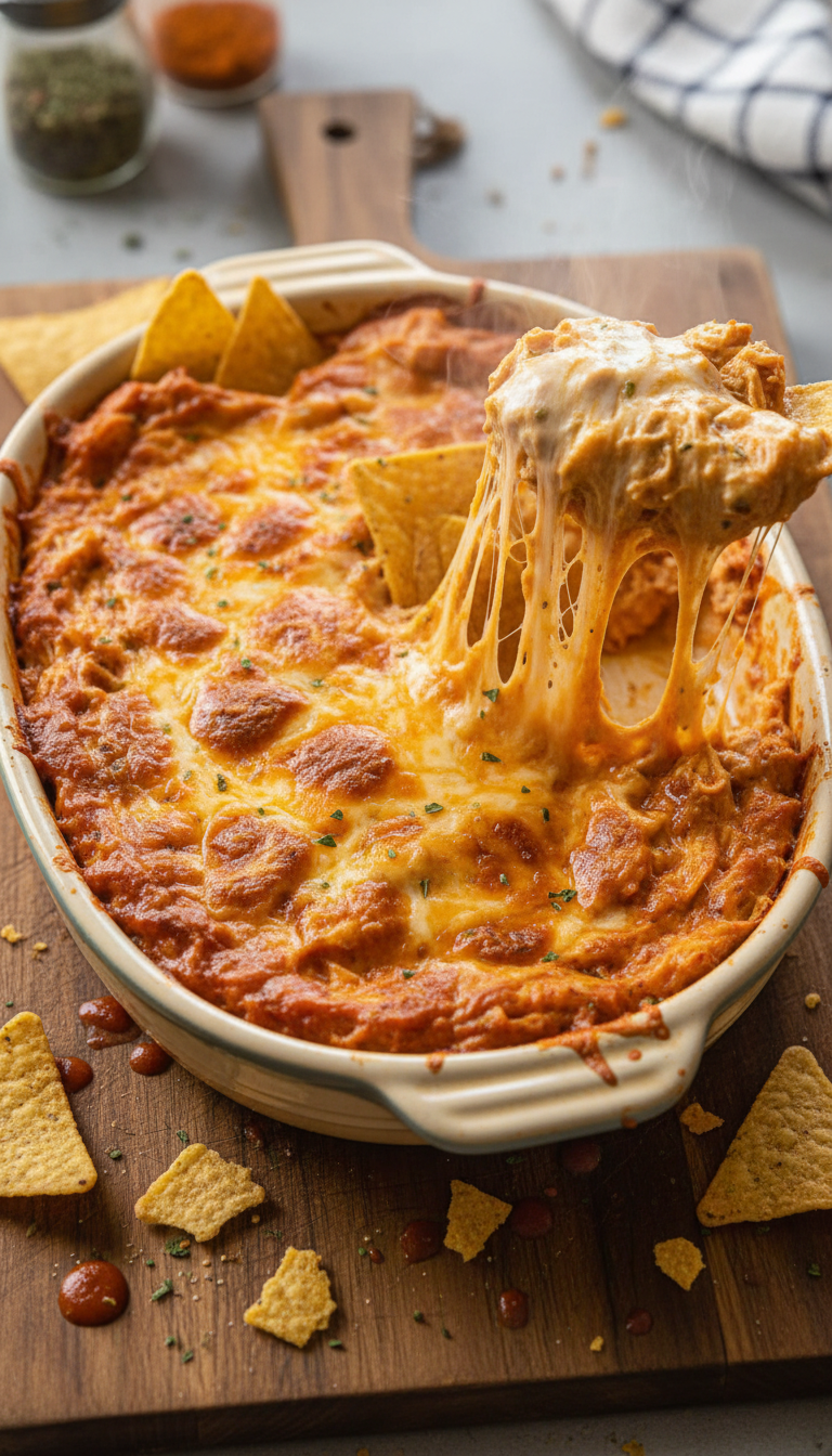 Buffalo Hähnchen Dip mit Chips​