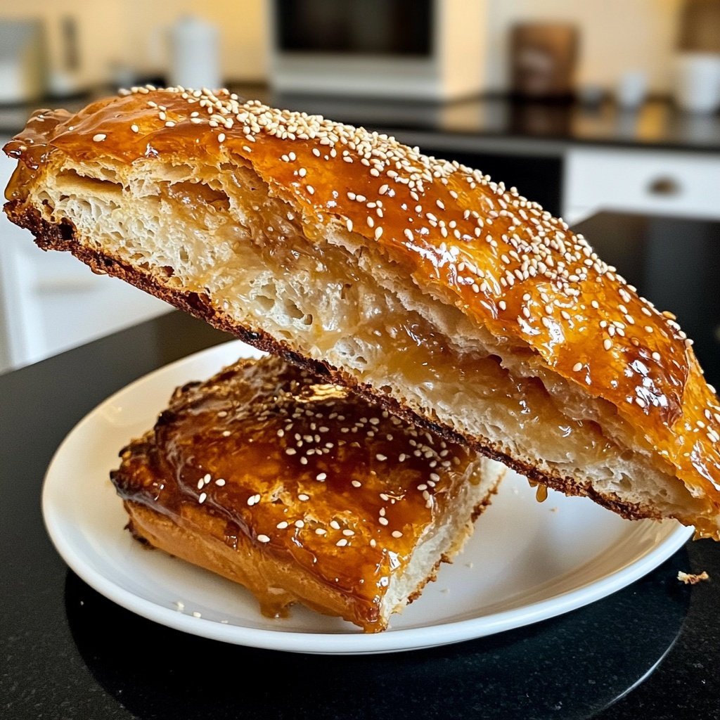 Glasiertes Honig-Senf-Lachsfilet aus dem Ofen