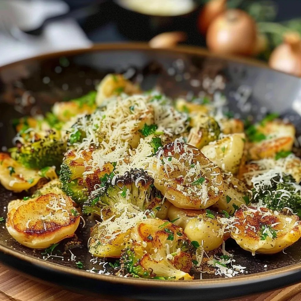 Gebratener Rosenkohl aus der Pfanne mit Parmesan