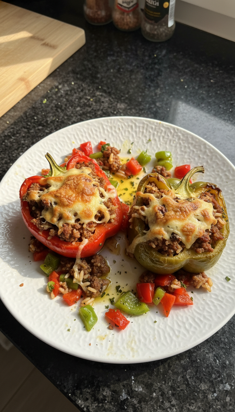 Mediterrane Rind Gefüllte Paprika