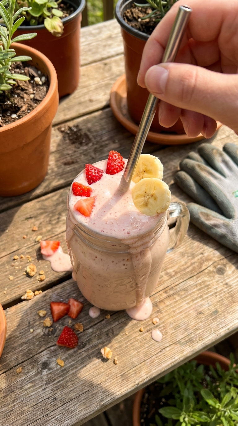 Erdbeer Bananen Milchshake