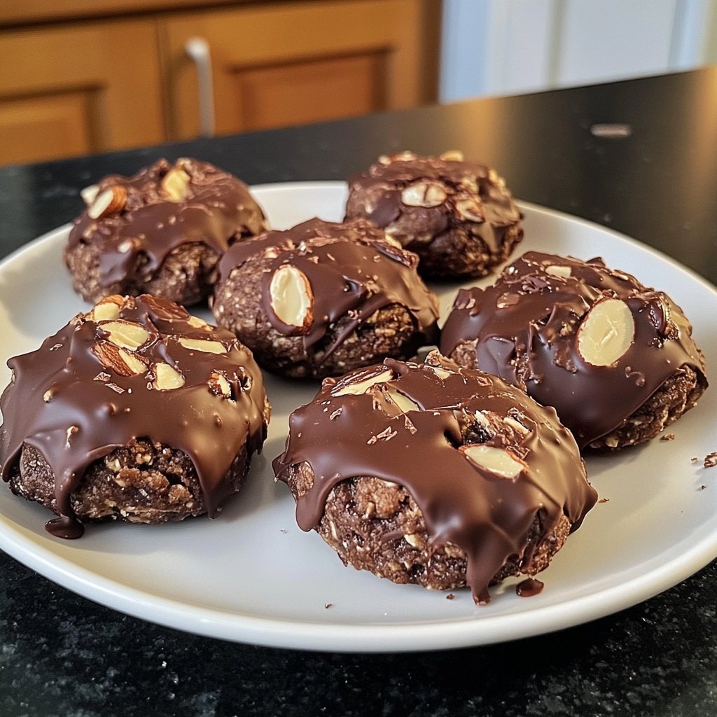 Schokoladen Mandelmakronen