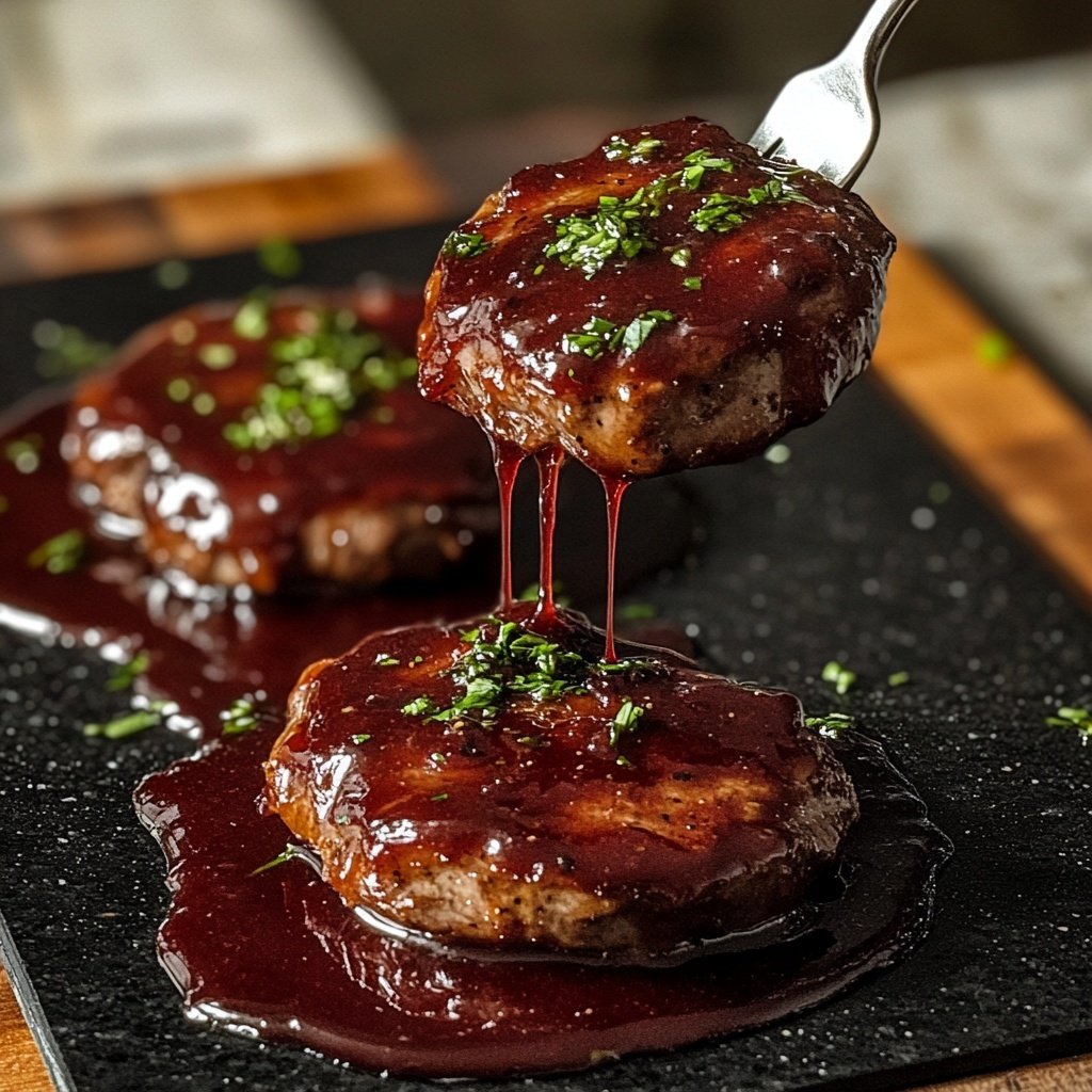 Hirschmedaillons mit Rotweinsauce