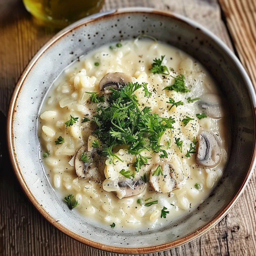Cremiges Rosenkohl-Pilz-Risotto