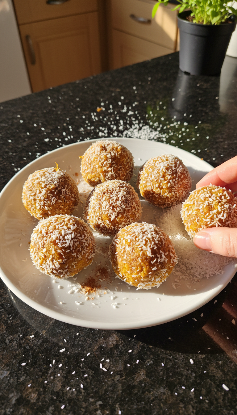 Süße Kürbis Energiebällchen