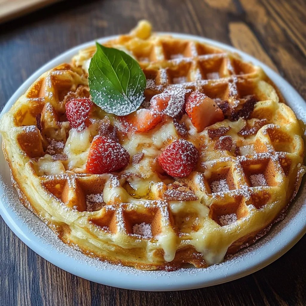 Herzhafte Pizza Waffeln