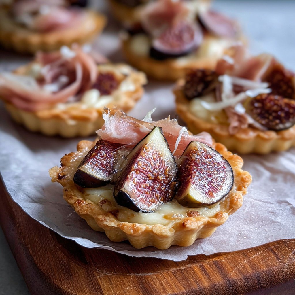 Mini-Tartelettes mit Feige und Prosciutto