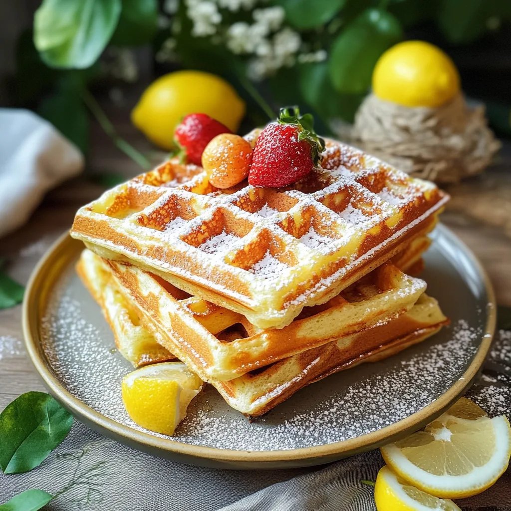 Zitronen-Quark-Waffeln