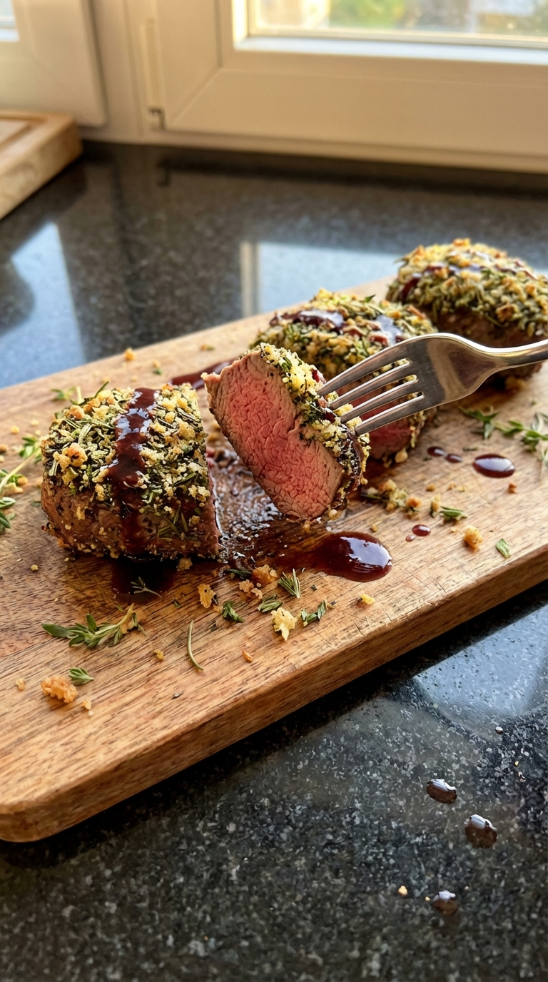 Kräuterkrusten Filet Mignon Medaillons