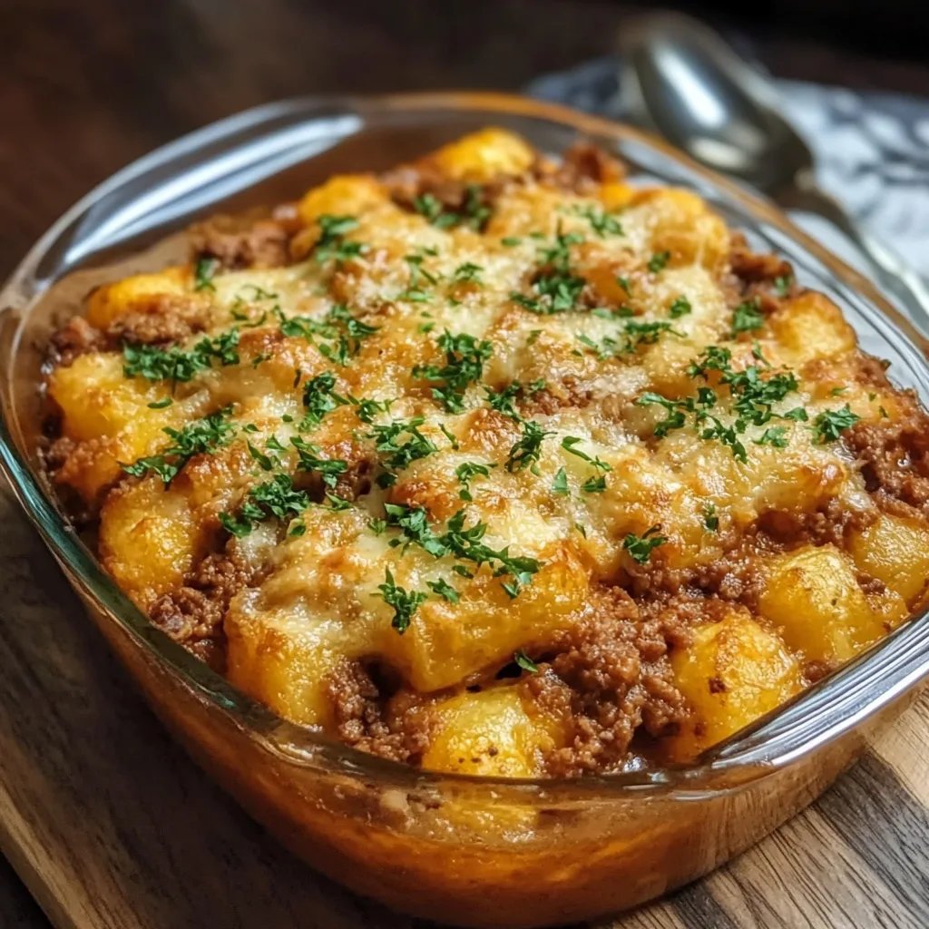 Kroketten Auflauf mit Hackfleisch